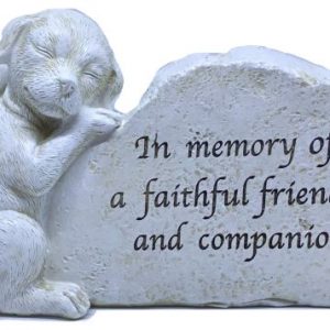 dog loss garden memorial figurine
