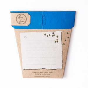 Forget me not seeds memorial pet loss back of packaging