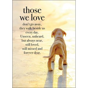 those we love pet loss sympathy card